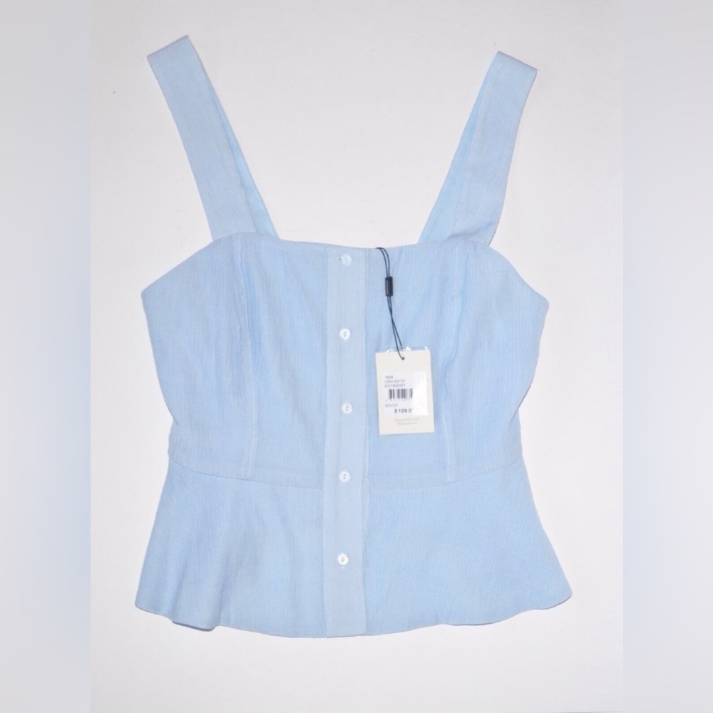 New The East Order Womens Top Size S Small Blue Farrah Crop Tank Top MSRP $109